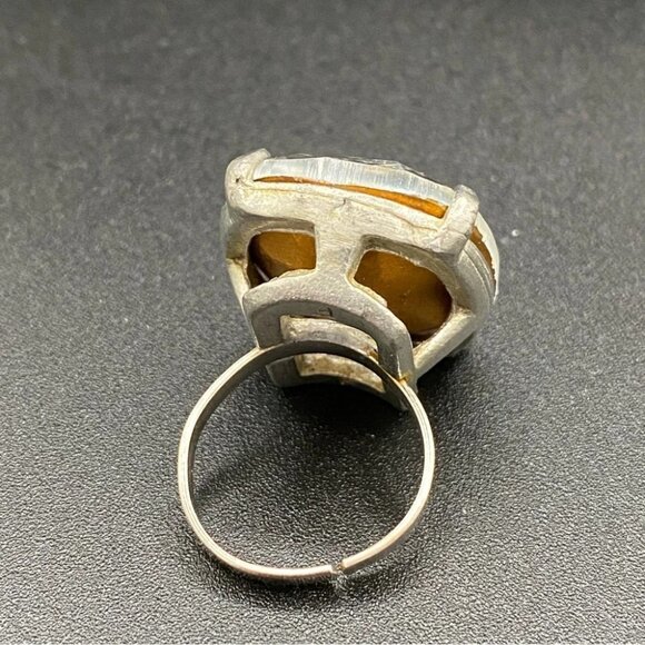 Rare! Art Deco Cocktail Ring - Picture 8 of 16